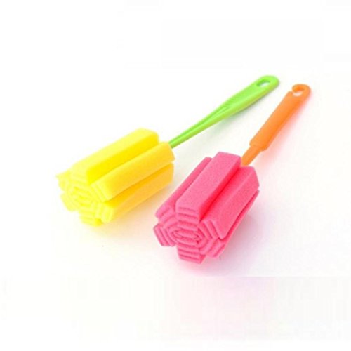 Sponge Cup Brush, Ankola 1 PCS Kitchen Cleaning Tool Sponge Brush for Wineglass Bottle Coffe Tea Glass Cup (Multicolor-2, 9.84")