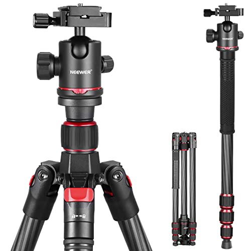NEEWER 66"/168 cm Carbonfaser Kamerastativ mit 360° Kugelkopf, N55C