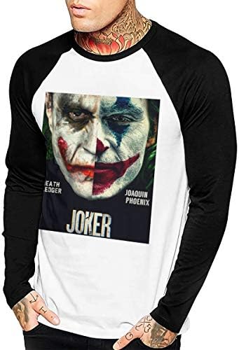 Goldtor Joker Joaquin Phoenix Men's Long Sleeve Baseball T-Shirts Black