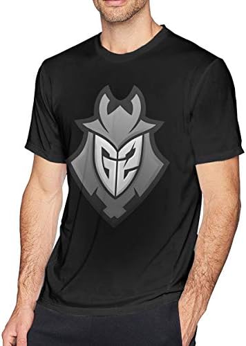 Tom Sapira Men's Slim T-Shirt G2 Esports Casual Round Neck Short Sleeve Top T-Shirt Black