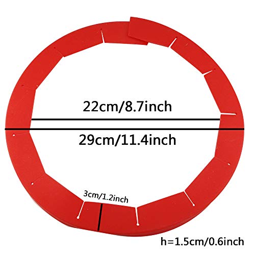 Owevvin 4 Pack Red Silicone Pie Protectors - Food Grade Silicone Pie Crust Shield Adjustable Crust Protector BPA-free FDA Food Safe Pie Ring Fit 8 Inch to 11.4 Inch Diameter Pies