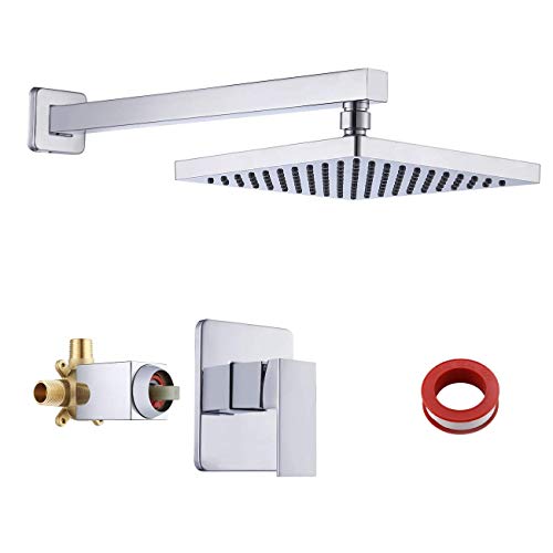 KES Shower Valve with Shower Faucet Sets Complete Rain Shower Head Pressure Balance Shower