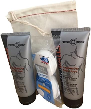 Fresh Body-Fresh Balls,On The Go- with 4 Applicator Sponges &amp; Draw String Bag- Total 7 Items