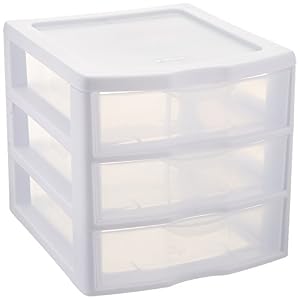 Image of Sterilite ClearView 3 Storage Drawer Organizer
