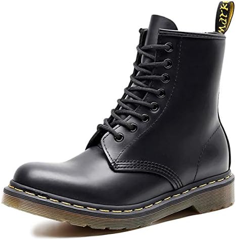 Wewin マーチンブーツ ワークブーツ メンズ 本革 ハイカット 大きいサイズ 8ホール スムース エンジニアブーツ 厚底ブーツ 男女兼用 アウトドア カジュアル 防水 防滑 靴 おしゃれ
