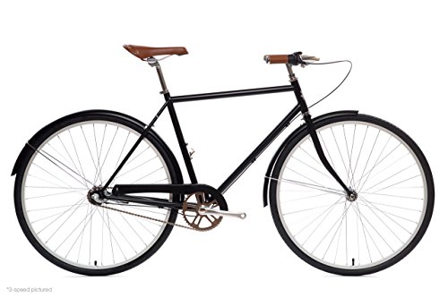 State Bicycle Co. City Bike | The Elliston Lightweight 3-Speed Dutch Style Urban Cruiser | Medium 53cm