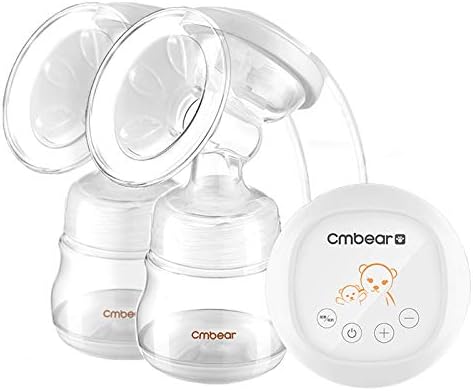 cmbear USB Charge Double Electric Breast Pump, Portable Breastfeeding Pump, The Host Without Battery, FDA BPA-Free, Intelligent Milk Pump Touch Button.