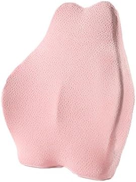 Memory Foam Lumbar Support Pillow LARICARE Soft Backrest Cushion For Back Pain Relief Back Cushion For Home/Office/Driving/Couch/Wheelchair (Pink)
