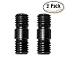 15mm Rod Connector 15mm Rod Extensions for 15mm Standard Rods Aluminum Alloy Neewer Lanparte Filmcity with M12(12mm)1.75H7 Thread (Pack of 2)