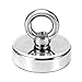 130 LBS Pulling Force Rare Earth Magnet, Super Strong Neodymium Fishing Magnets with countersunk Hole Eyebolt Diameter 1.89 inch(48mm) for Magnetic Fishing and Retrieving in River