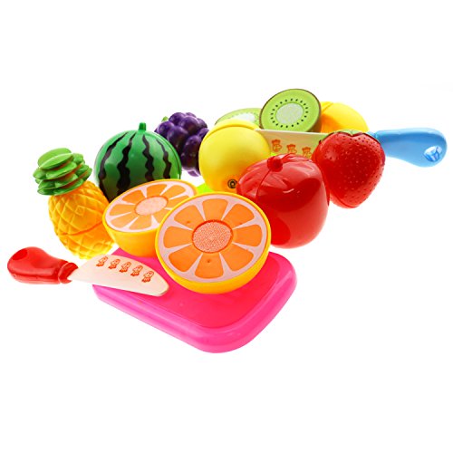 Inxens Fruit Cutting Toys Cutting Fruit Vegetables Pretend Play Food Set of 13