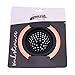 COOK with COLOR Sink Strainer, Kitchen Sink Drain Strainer, Easy to Clean Silicone Drain Basket with Copper Rim (Black)