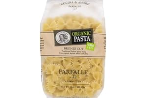 Cucina & Amore Organic Pasta Farfalle Bronze Cut N. 22, 16 ounce (Pack of 2)