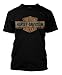 Harley-Davidson Men's Distressed Elongated Bar & Shield Black T-Shirt 30296553