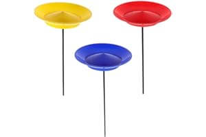 BESPORTBLE Juggling Plates with Sticks Spinning Plates Set for Circus Performances Sports Events and Sensory Training 3pcs