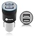 Car Charger, IMKEY® 2.1A Dual USB Port Rapid Car Charger Adapter for Apple iPhone, iPad, Samsung, Google Nexus 7, HTC, LG, And More - (Black)