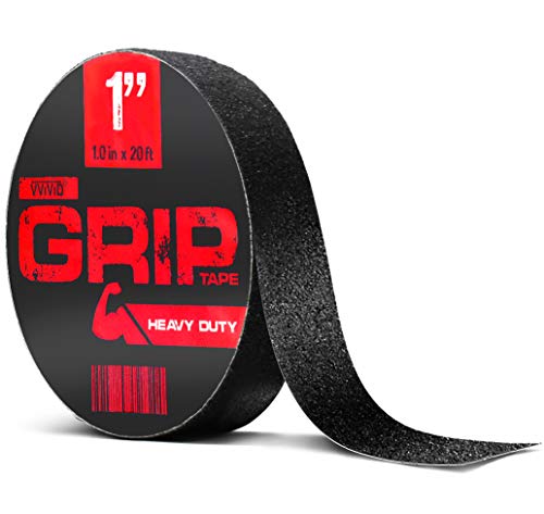 VViViD Heavy-Duty Non-Slip Black Rubberized Self-Adhesive Grip Tape 1" x 20ft Roll