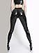 AvaCostume Womens Latex Rubber Pants Jeggings, XL, Black