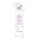 White Pink Serenity Straw Motivational BottleÂ®