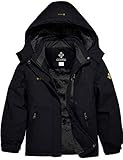 GEMYSE Girl's Waterproof Ski Snow Jacket Fleece Windproof Winter Jacket with Hood