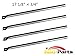 Hongso SBF731 (4-pack) Stainless Steel Burner Replacement for Select Gas Grill Models by Amana, Surefire and Others (17 1/8