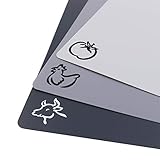 Modern Flexible Cutting Board Mats - Extra Thick Durable Material - Antibacterial/BPA Free - Set of 3