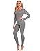 Ekouaer Womens Thermal Underwear Set Henley Base Layer Stretch Top & Bottom