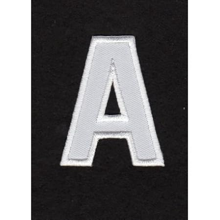 - Aufnäher zum Aufbügeln, Alphabet Buchstaben A, Weiß
