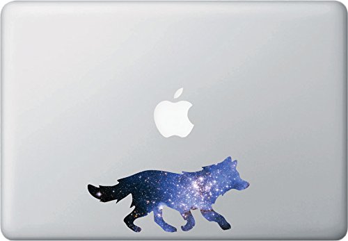 Cosmic Wolf - Contour Cut and Printed Laptop / Macbook Vinyl Decal © YYDC. (6