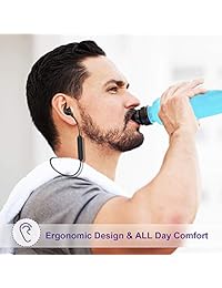 Auriculares Bluetooth HSPRO, Bluetooth 5.0, auriculares inalámbricos, IPX5, impermeables, magnéticos, deportivos, para correr, hacer ejercicio, gimnasio, micrófono integrado, 8 horas de tiempo de reproducción