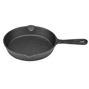 Gietijzeren koekenpan, gietijzeren koekenpan van 16 cm/20 cm, voorgekruide gietijzeren pannen met antiaanbaklaag…