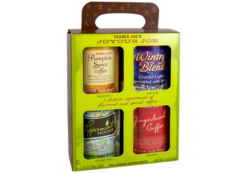 Trader Joe’s Joyous Joe Variety Pack 11 oz (Pumpkin Spice; Wintry Blend; Peppermint Mocha; Gingerbread) (Pack of 2 bxs)