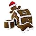 Outward Hound Kyjen PP01797 Gingerbread House Dog Toys Plush Interactive Puzzle Squeaking Toy For Dogs, Large, Brown,Medium