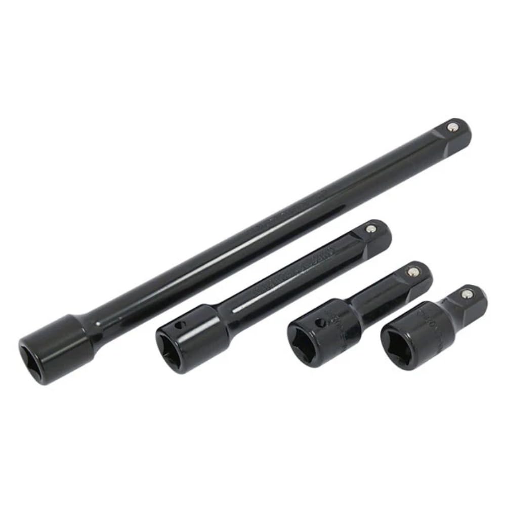 Neilsen CT1098 4pc Impact Extension Bar Set 1/2in Drive 2 3 5 10in 50 75 125 250mm Chrome Vanadium