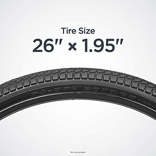 Schwinn Replacement Bike Tire, Cruiser Bike, Smooth Tread, 26 x 1.95