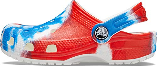 red white and blue crocs mens