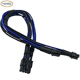 COMeap 16AWG Dual Mini 6 Pin to 8 Pin PCI Express Video Card Power Adapter Cable for Mac Pro Tower/Power Mac G5 15-inch(38cm)