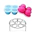 Silicone Egg Bites Mold for Instant Pot Accessories 3 Qt by ULEE - Fits Instant Pot 3/5/6/8 Qt Pressure Cooker, Stainless Steel Egg Steamer Rack Included