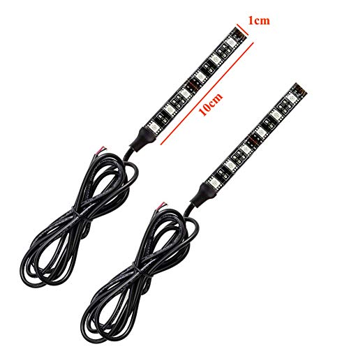BLIIFUU 2PCS Motorcycle LED Turn Signal Lights, Waterproof Amber Lights Strip for Turn Signal Backup License Plate - Thumbnail 6