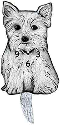 Pink Cloud Westie Pendulum Wall Clock