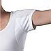 Women's Sweatproof Undershirt | Cotton Scoop Neck T-Shirt with Underarm Sweat Pads | Original Fit | Aluminum-Free Alternative | White | Large