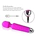 Meili Wireless Therapeutic Massager Power Vibrator Wand Waterproof with Multi-Speed,Muscle Electric Massagers-Pink