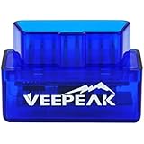 Veepeak Mini Bluetooth OBD2 Scanner OBD II Car Diagnostic Tool Compatible with Android Windows, Car Check Engine Light Code Reader for 1996 and Newer Vehicles in The US, Supports Torque App
