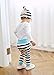 YOUNGER STAR 4Pcs Baby Girls Clothes Little Sister Long Sleeve Romper+Striped Long Pants+Hat (0-6 Months, White Stripe)