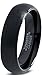 Charming Jewelers Tungsten Wedding Band Ring 6mm Men Women Comfort Fit Grey Black Dome Brushed
