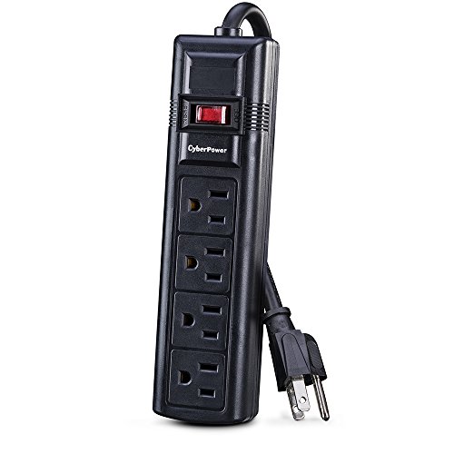 CyberPower CSB404 Surge Protector 4-Outlets 4-Ft Cord 600 Joules