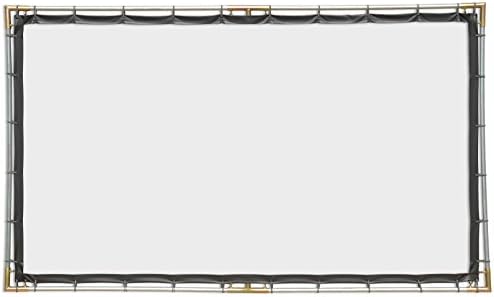 Carl’s FlexiWhite Hanging Projector Screen Kit (16:9 | 6x10.5-Ft | 139-in | Folded) Portable, Outdoor Projector Screen, HD, 3D, Dark/Controlled Ambient Light, DIY Outdoor Movie Screen, 1.1 Gain