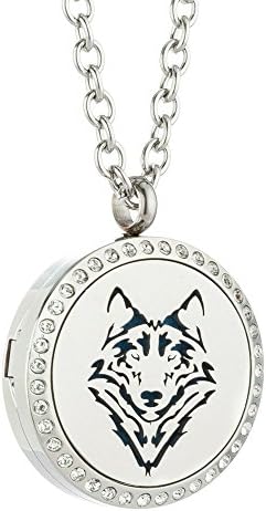 JAOYU Essential Oil Diffuser Necklace for Men Women Aromatherapy Pendant Stainless Steel Lockets Girls - Animal Jewelry Charms
