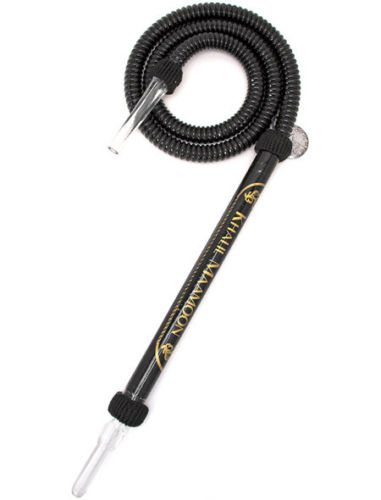 Khalil mamoon Shisha Hose Pipe Washable,175CM Long 100% Egyptian (Black)
