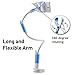 Cell Phone Clip Holder, Gooseneck Clamp Universal Lazy Mount Flexible Long Arm Bracket for 3.5-6.3 Smartphone Stand for Bed, Office, Kitchen, Compatible with iPhone X/8/7/6/6S Plus Samsung S8/S7